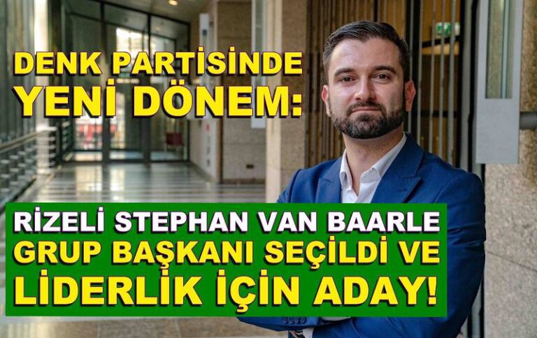 DENK Partisi’nde Yeni Dönem: Rizeli Stephan van Baarle Grup Başkanı Seçildi ve Liderlik İçin Aday!